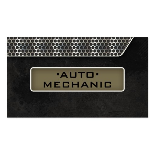 Automotive Business Card Carbon Filter Grunge Grn (front side)