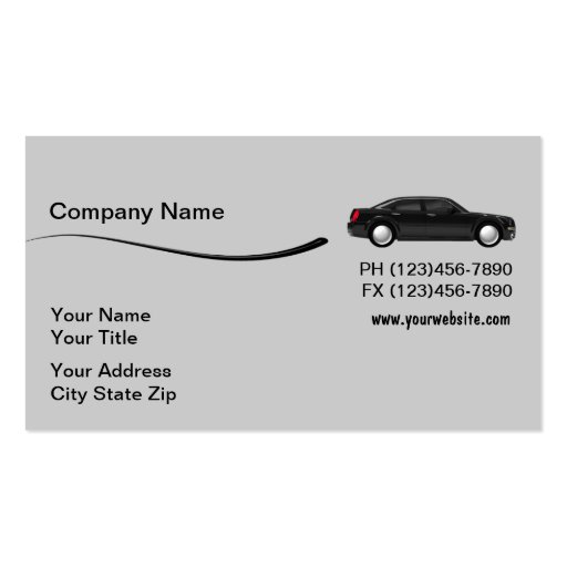 Automotive Business Cards - Gray (front side)