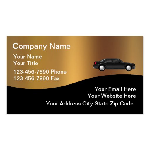 Automotive Business Cards Template (front side)