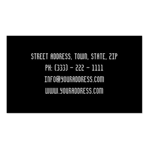 Automotive / Mechanic Business Card (back side)