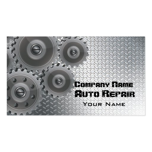 Automotive Mechanic Business Card (front side)