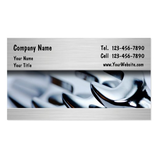 Automotive Mechanic Business Cards (front side)