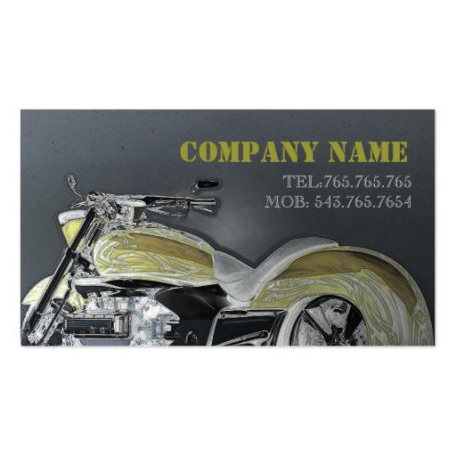 Automotive / Motorcycle / Bike / Racer Card Business Card Templates (front side)