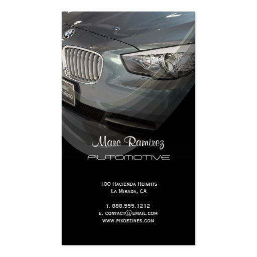 Automotive, photo business cards (back side)