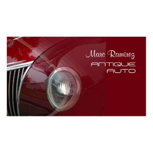 Automotive, photo business cards (front side)
