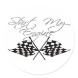 Automotive Racing Start My Engine Sticker