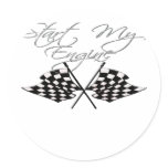 Automotive Racing Start My Engine Sticker