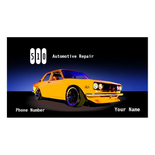 Automotive Repair Business Card Templates (front side)