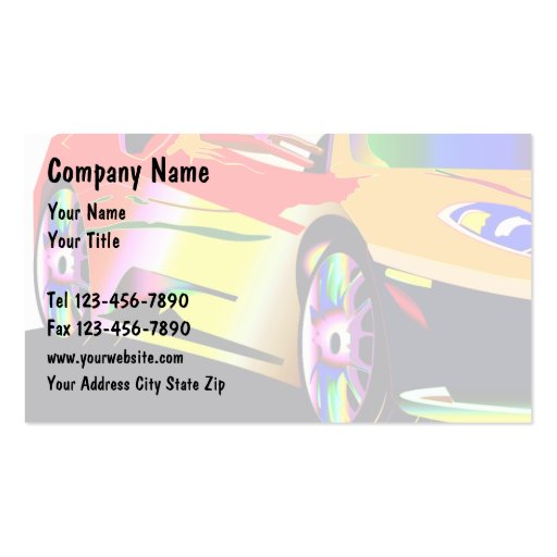 Automotive Repair Cards Business Cards (front side)