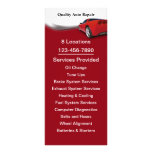 Automotive Service Rack Cards