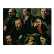 Autorretrato y retratos de los amigos, 1864 postales