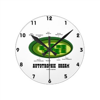 Autotrophic Dream (Chloroplast Biology Humor) Clocks