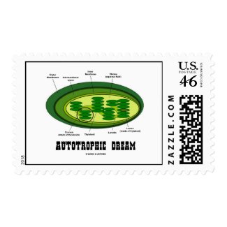 Autotrophic Dream (Chloroplast Biology Humor) Stamps