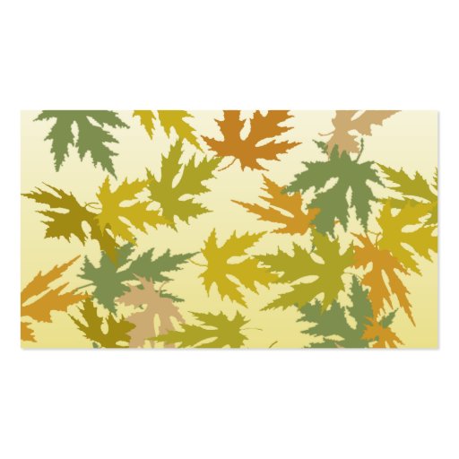 Autum Leaves Business Cards (back side)