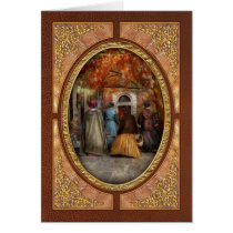 Autumn - A walk downtown Greeting Cards