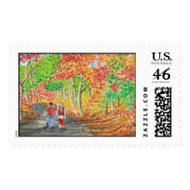 Autumn Adventure Watercolor Stamp