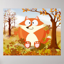 Autumn and the fox poster