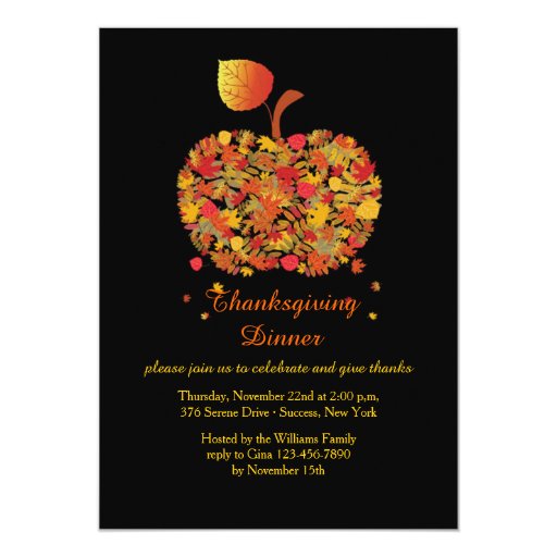 Autumn Apple Invitation