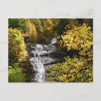 Autumn at Buttermilk Falls postcard
