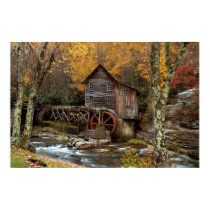 Autumn  At The Grist Mill  Print