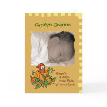 Autumn Baby Birth Announcement (boy or girl) cards by cutietoots Autumn Baby Birth Announcement (boy or girl) cards