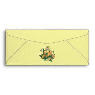 Autumn Baby in a Pumpkin (Yellow) envelope