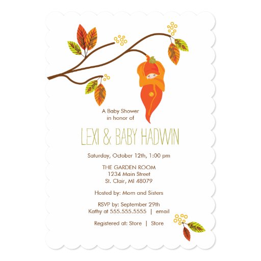 Autumn Baby Shower Invitation  |  Neutral