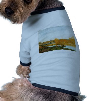 Autumn Banks ofthe Seine near Bougival 1873 Sisley Dog Shirt by inquester