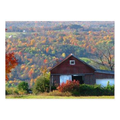 Autumn Barn and Hills ATC Business Cards by Bebops