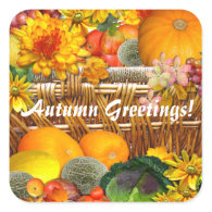 Autumn Basket ~ Envelope Seal/sticker