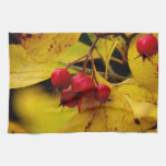 Autumn berries kitchen towel