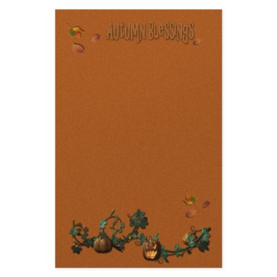 Autumn Blessings Custom Stationery by Guiltypleasures