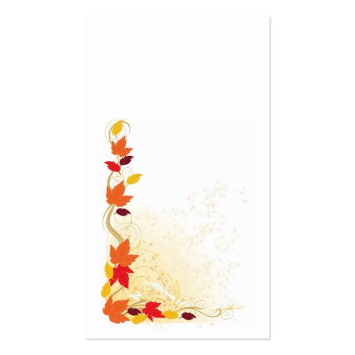 Autumn Border Business Card Template (front side)