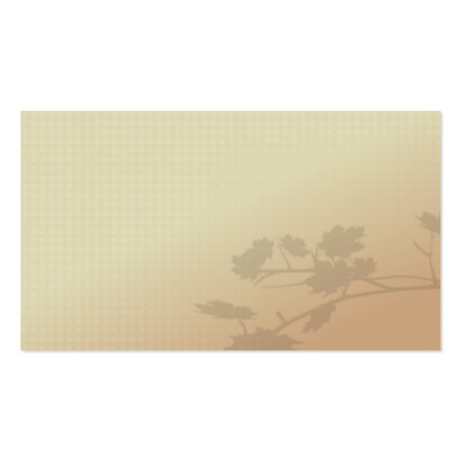 Autumn Branch Business Card Template (back side)