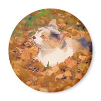 autumn cat magnets