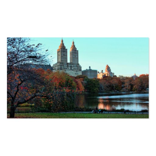 Autumn: Central Park Lake, San Remo Business Card (front side)