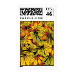 autumn chestnut leaves postage