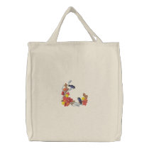 Autumn Chickadees Embroidered Bags
