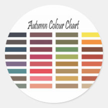 Autumn color chart sticker