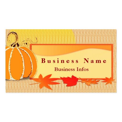 Autumn Colors Business Card (front side)