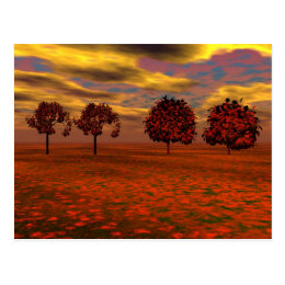 Autumn Colors Maple Trees Art Gifts Postcard