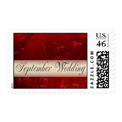 Autumn colors September Wedding postage