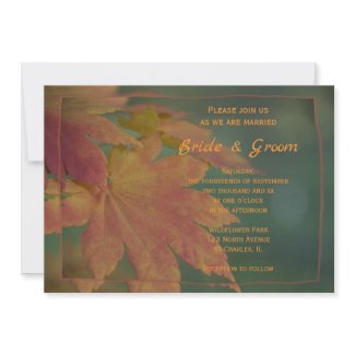 Autumn Colors Wedding Invitation invitation