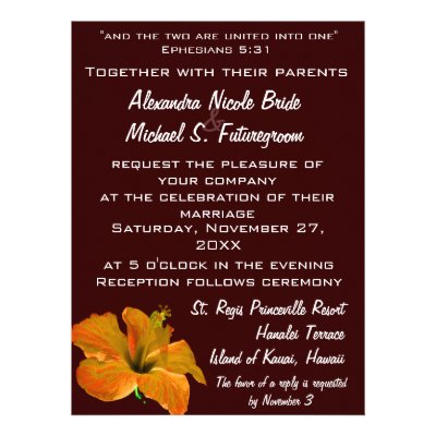 Autumn Colors Wedding:Two Become One Announcements