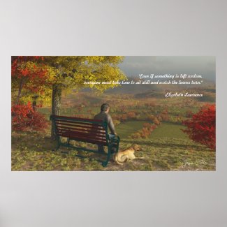 Autumn Companions Poster with Inspirational Quote