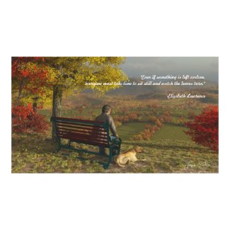 Autumn Companions Poster with Inspirational Quote