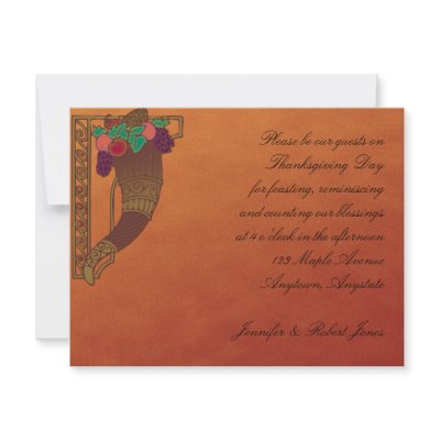 Autumn Cornucopia Thanksgiving Invitation by NoteableExpressions