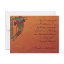 Autumn Cornucopia Thanksgiving Invitation
