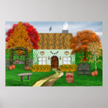 Autumn Cottage Print