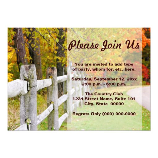 Autumn Country Invitations